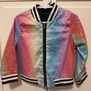 Colorful Sequin Bomber Jacket